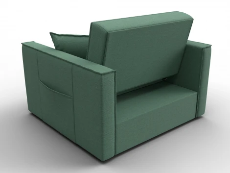 Кресло-кровать Лига-104 (80) (ЛДСП,Брус,Фанера,Рогожка/Зеленый) Лига Диванов 134846