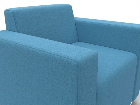 Кресло Лига-093 ВН (ДСП,Брус,Фанера,Рогожка/Голубой) Лига Диванов 134970