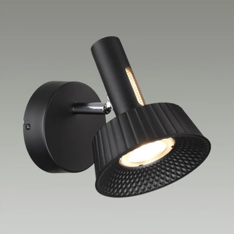 Спот Odeon Light Mali 6643/7WL IP20 LED 10W 3000K 220V черный/металл/акрил (выключатель, круглые)