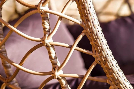 Плетеное подвесное кресло AURA Brown