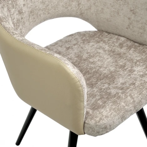 Стул Bradex Home Bruno латте шенилл с экокожей с поворотным механизмом (RF 0675)