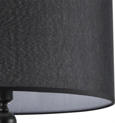 Торшер Lumion Navila 8079/1F хром/черный металл/текстиль E27 1*60W 220V (выключатель, шарики, круглые)