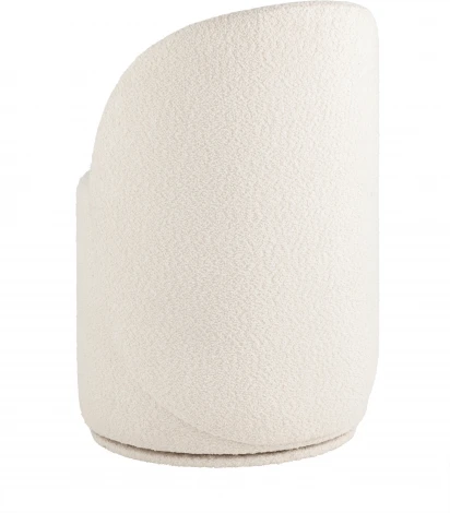 Пуф Loreen вращающийся букле белый Stool Group (арт.УТ000039104)