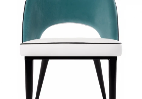 Обеденный стул на металлокаркасе Woodville Bard white / green 11785
