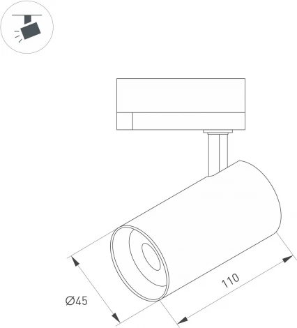 Светильник LGD-SPOT-2TR-R45-7W Warm3000 (GD, 24 deg, 230V) (Arlight, IP20 Металл) 042541