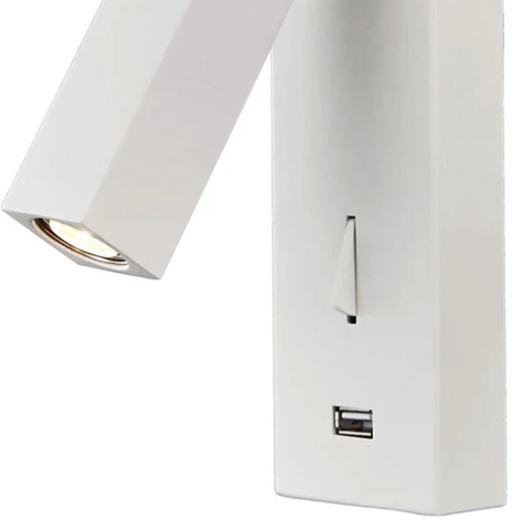 Спот для чтения с usb Loft IT Floadow LOFT2017-WH (LED, 220V, выключатель)