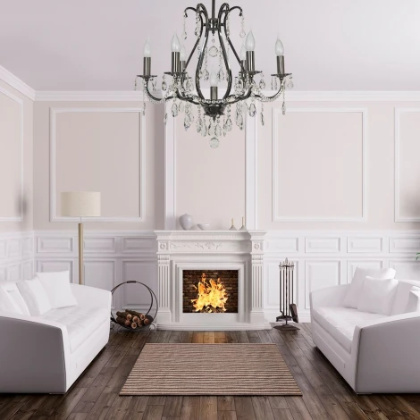 Подвесная люстра Arti Lampadari Ercolano E 1.1.6.601 N (220V, на цепи, подсвечник, свеча)