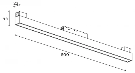 Трековый светильник магнитный светодиодный 48V 24W Hesby Lighting ElDeko HSBL_0237