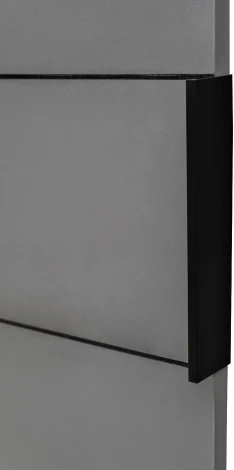 Шкаф Alto двухд с полками, цвет серый Кобальт, дверцы стекло(тонир) 100*57*228.5см Garda Decor арт.GD-10013-6(тонировка)