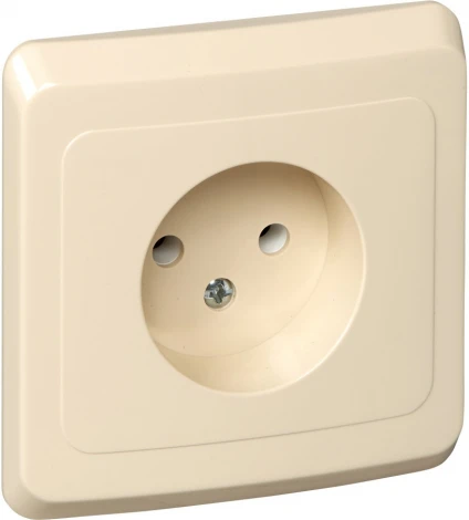 Розетка встраиваемая без заземления (кремовый) Systeme Electric Этюд PC16-001K