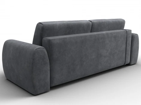 Диван прямой Лига-115 НПБ (ДСП,Фанера,Велюр/Темно-серый) Лига Диванов 136926