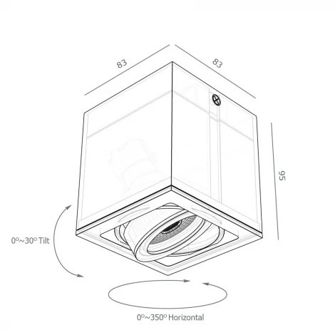 Накладной светильник White RAUMBERG Ox Ox13AcWh (220V)