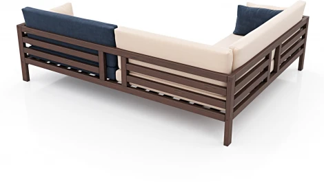 Диван Arsko Домино У орех велюр молочный/синий