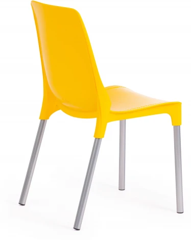 Обеденный стул Tetchair GENIUS (Металл,Пластик/Желтый,Хром) 19112