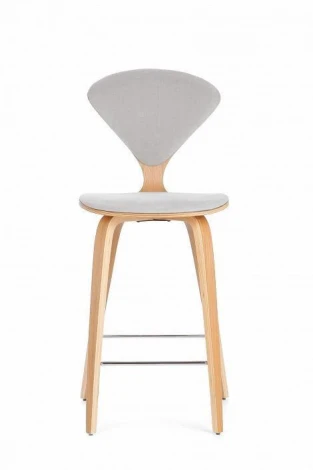 Барный стул Cherner с обивкой Светло-серая ткань