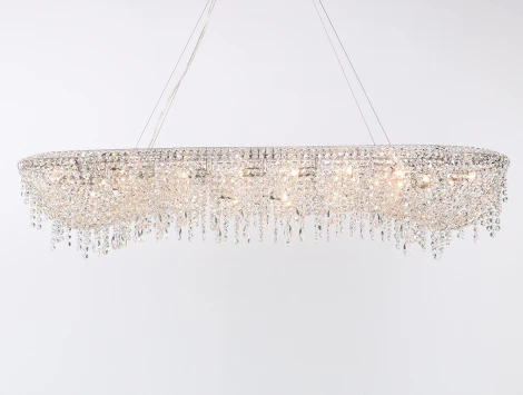 Подвесной светильник Newport 10900 10910+8/S (220V, хрусталь, на тросе)