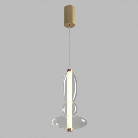 Подвесной светильник светодиодный Crystal Lux QUASAR SP10W LED TRANSPARENT (220V, на проводе, круглые)