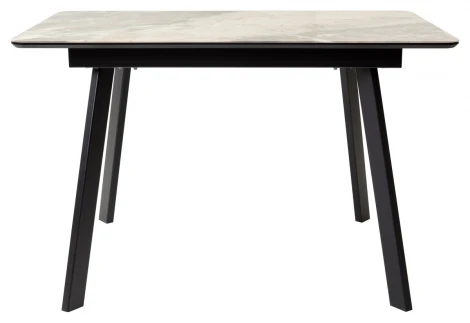 Стол АРУБА 140 нераздвижной КАТАЛОНИЯ, стекло/ ЧЕРНЫЙ каркас