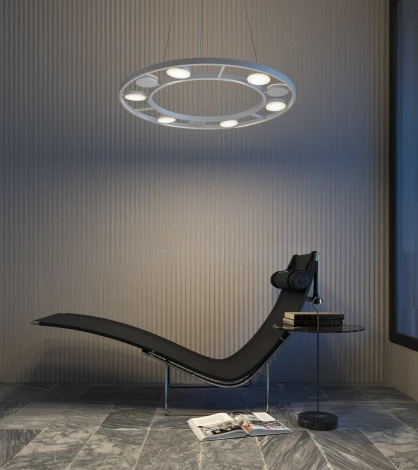 Подвесная люстра Maytoni Fad MOD070PL-L63W3K (LED, 220V, на тросе, круглые)