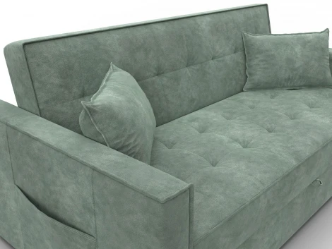 Диван прямой Лига-104 (160) (ЛДСП,Брус,Фанера,Велюр/Зеленый) Лига Диванов 134881