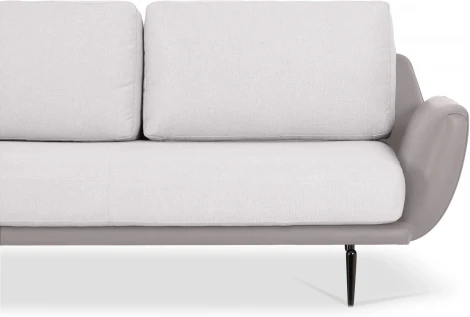 Диван Ispani угловой левый ОГОГО (арт.799389), (Ткань,Экокожа/Серый)