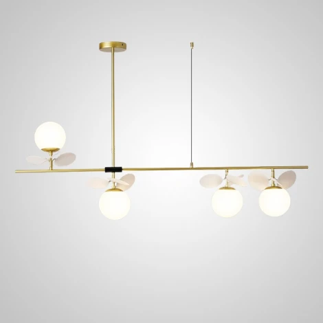 Потолочная люстра на штанге Matisse Long White Imperiumloft Matisse-Long01 (191909-26) (220V, шарики)