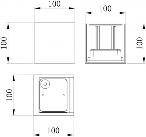 Архитектурная подсветка Maytoni Fulton O572WL-L20B3K (LED, 220V, куб, IP54)