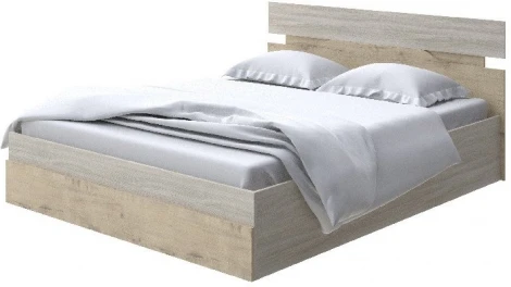 Без бренда Кровать Milton с подъемным механизмом (ЛДСП Ясень Шимо Светлый/Бунратти) 140x190