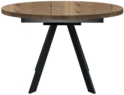 Стол DikLine RD100 Дуб Галифакс,опоры черные