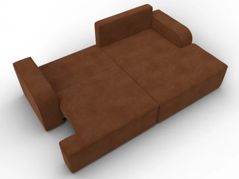 Диван угловой Лига-120 угол правый (ДСП,Брус,Фанера,ЛДС,Велюр/Терракотовый) Лига Диванов 137290