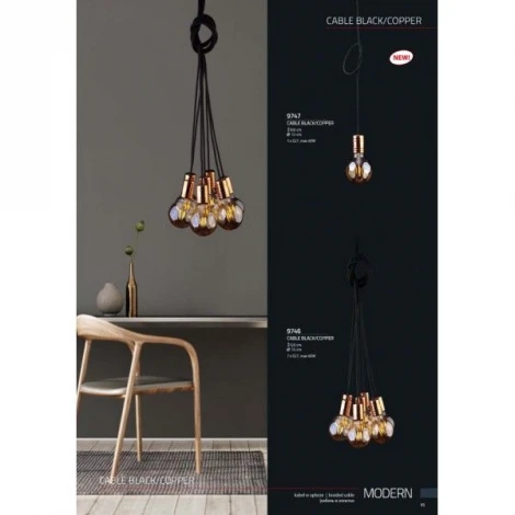 Подвесной светильник Nowodvorski Cable Black-copper 9746