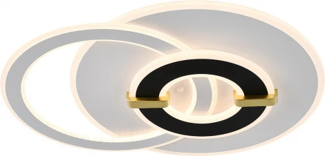 Потолочный светодиодный светильник Escada Antlia 10269/3LED 83Вт, с ПДУ, белый/чёрный/золото (регулировка яркости, 220V, круглые)