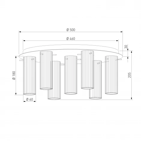 Потолочная люстра Eurosvet Merge 502111/7 хром