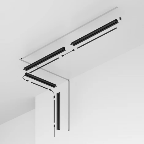 Уличный профиль 3м встраиваемый черный Maytoni Elasity IP O-TR002BF-P-B3M