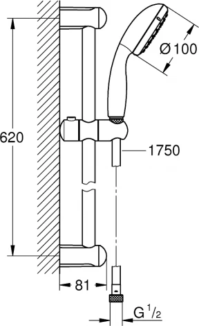 Душевой комплект Grohe Eurosmart 123576 для душа