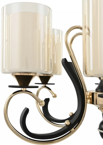 Подвесная люстра Arte Milano Florentia-2237 302237/8 Bk/Gd (220V, на цепи)