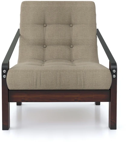 Кресло Arsko Локи орех темно-бежевая рогожка