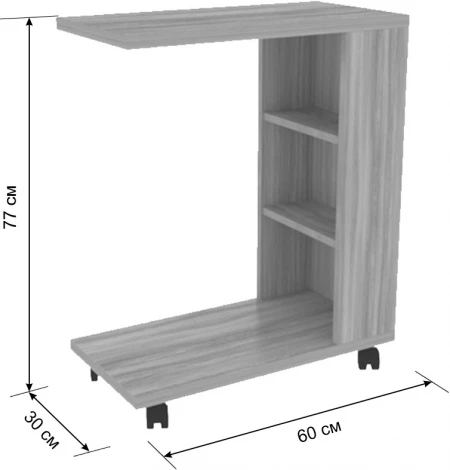 Столик прикроватный Мальта, цвет дуб сонома Mebelson (арт.SP-002.1544)