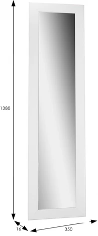 Зеркало настенное BeautyStyle 9 белый 138 см х 35 см от фабрики Mebelik