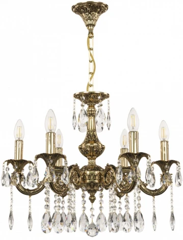 Подвесная люстра Bohemia AL7901 AL79101/6/175 A GB (220V, подвески, на цепи, подсвечник, свеча)