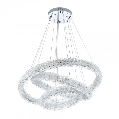 Подвесной светильник светодиодный хрустальный с пультом с регулировкой цветовой температуры и яркости Modelux MODESTYLE MS.5002.800.600.400 CR