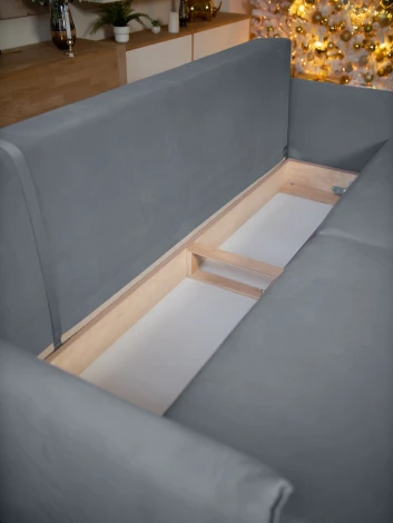 СКАНДИ Диван тканевый прямой светло-серый D1 furniture арт.AAA41309014