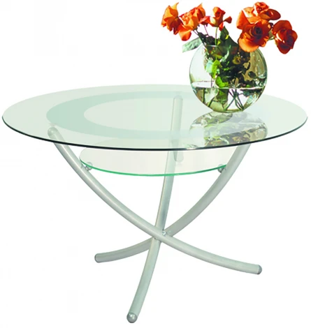 Стол журнальный Дуэт 4 металлик/ прозрачное от фабрики Mebelik