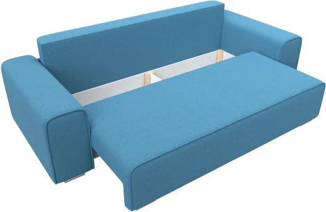 Диван прямой Лига-029 (Голубой/Рогожка) Лига Диванов арт.123324