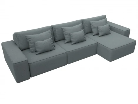 Диван угловой Лига-074 угол универсальный (ДСП/Пластик/Рогожка/Серый) Лига Диванов 129857