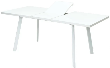 Стол ФИН 120 Белый, стекло/ Белый каркас М-City