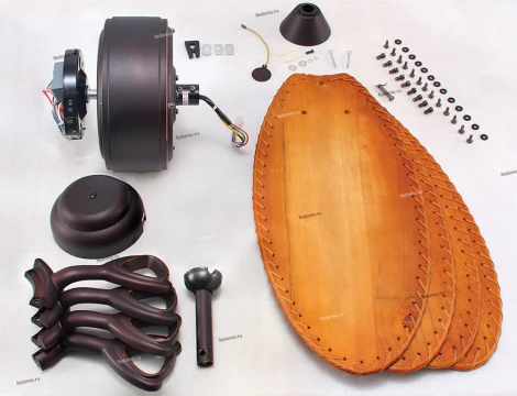 Вентилятор потолочный Faro Lombok, 4 лопасти, коричневый, клен