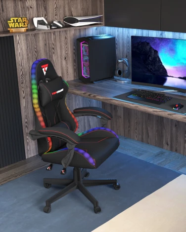 Кресло спортивное TopChairs Druid черный арт.УТ000039467