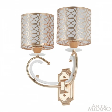 Бра Arte Milano Florentia-1237 301237/2W Wh/Gd (220V)