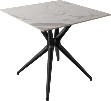 Стол обеденный JET CERAMIC квадратный 80*80 (Термопластичный полимер, Черный)